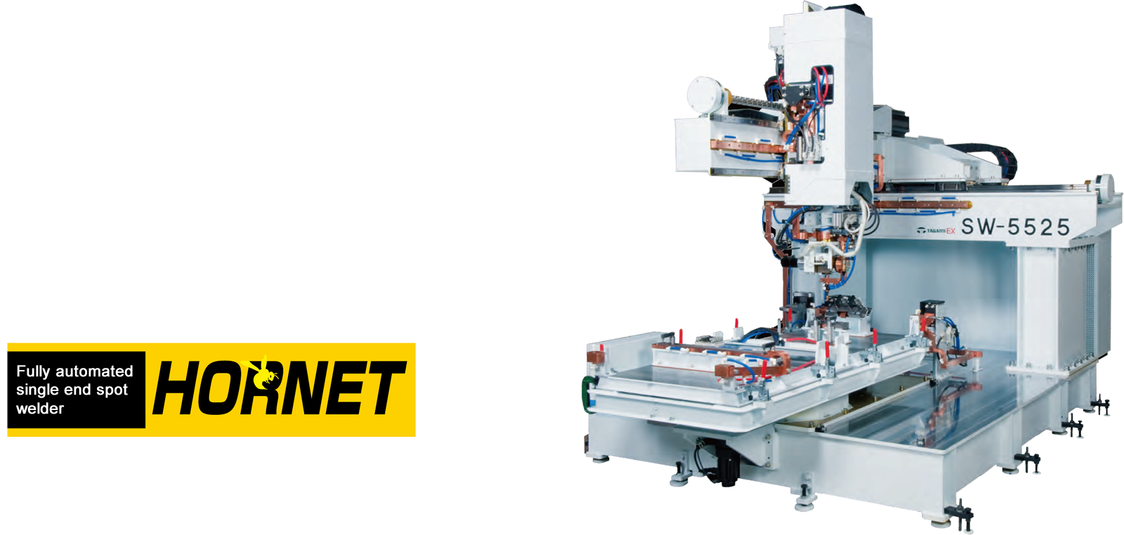 Work faster and freer. Fully automated single end spot welder HORNET