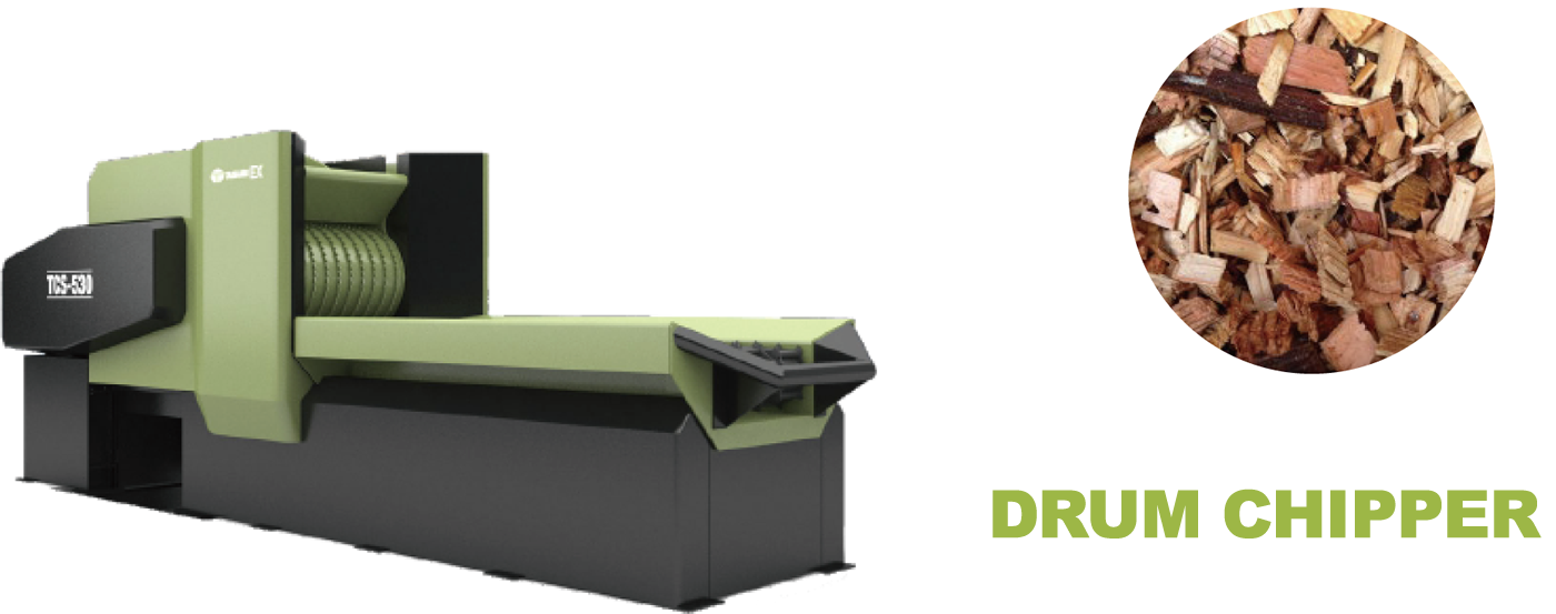Converting the blessing of the forest into energy. DRUM CHIPPER