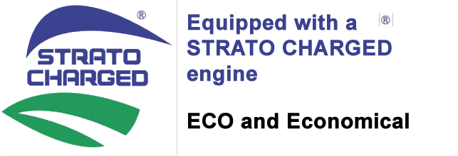 Equipped with a STRATO CHARGED engine