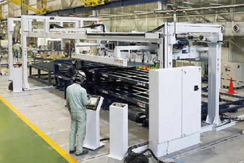 Automatic system for laser cutting machines and punch presses